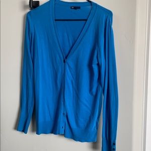 Blue cardigan